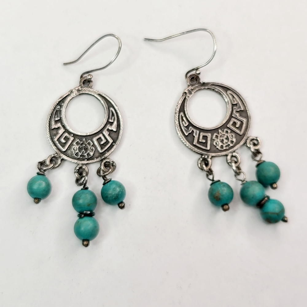 Small Sterling Silver Turquoise Earring